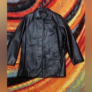 Outbrook Leather Coat Size Large Excellent Condition Soft leather